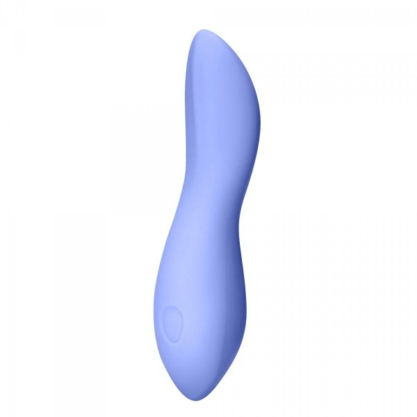Dame Products - Dip Basic Vibrator Periwinkle - wibrator z masażerem łechtaczki (niebieski)