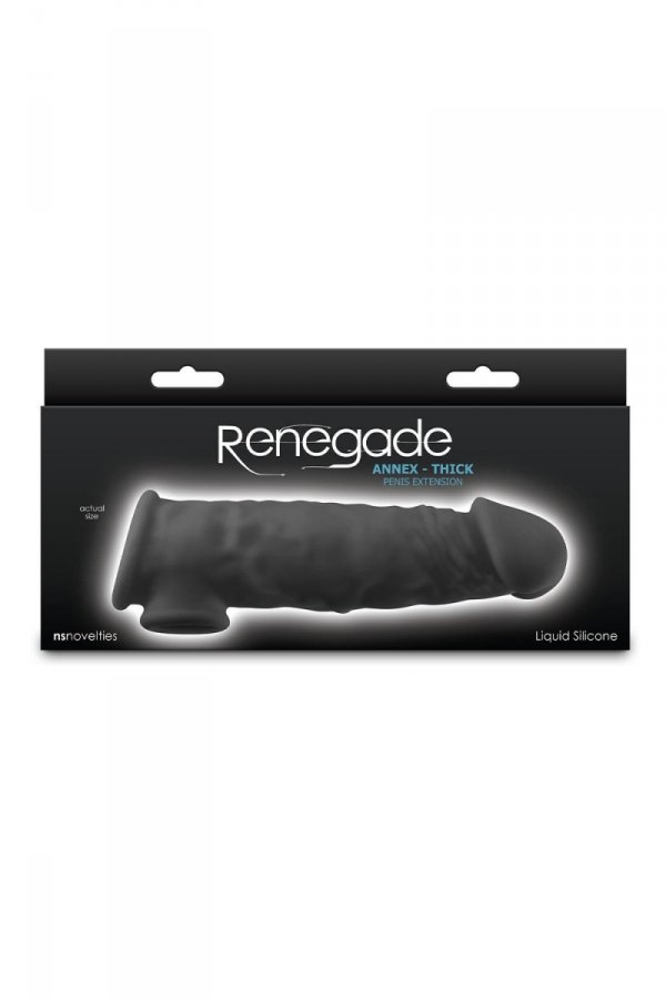 NS Novelties Renegade Annex Thick Black - nakładka na penisa (czarny)