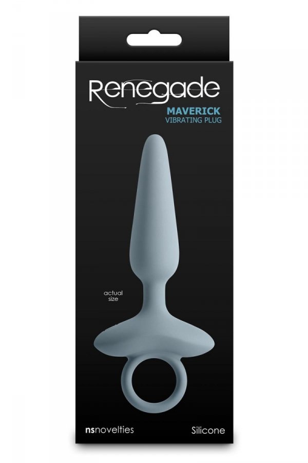 NS Novelties Renegade Maverick Gray - korek analny z wibracjami (niebieski