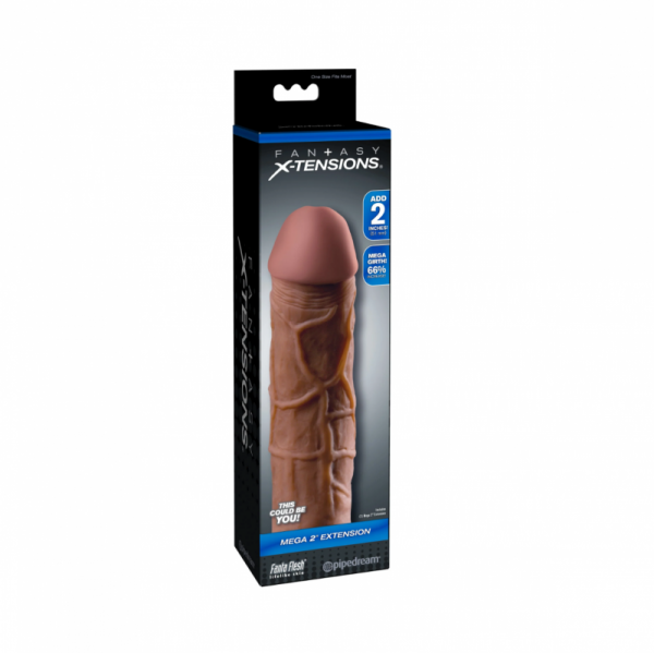 Nakładka na penisa Pipedream Fantasy X-tensions Mega 2&quot; Extension Brown