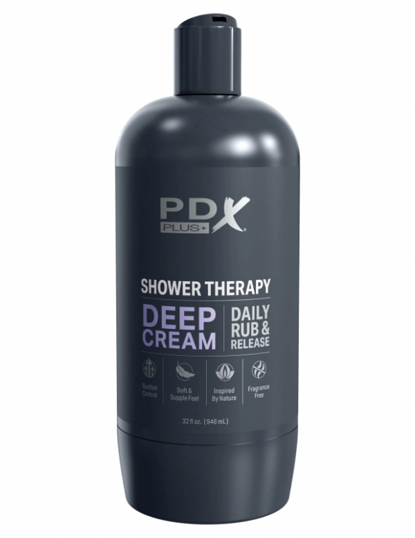 Pipedream PDX Plus - Shower Therapy - Deep Cream - masturbator (czarny)