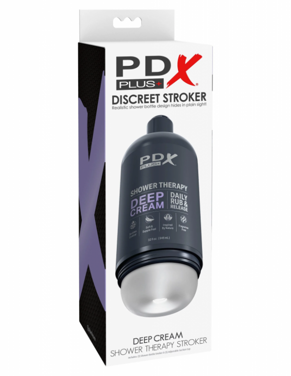 Pipedream PDX Plus - Shower Therapy - Deep Cream - masturbator (czarny)