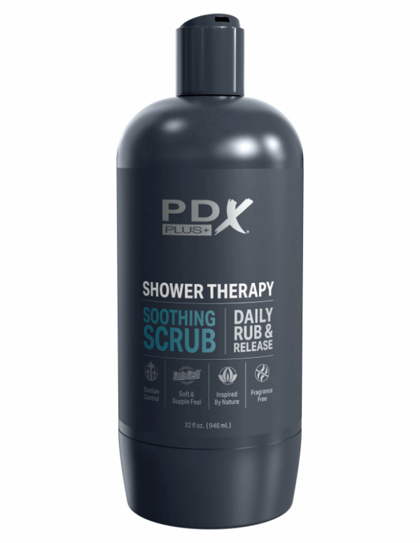 Pipedream PDX Plus - Shower Therapy - Soothing Scrub - masturbator (czarny)