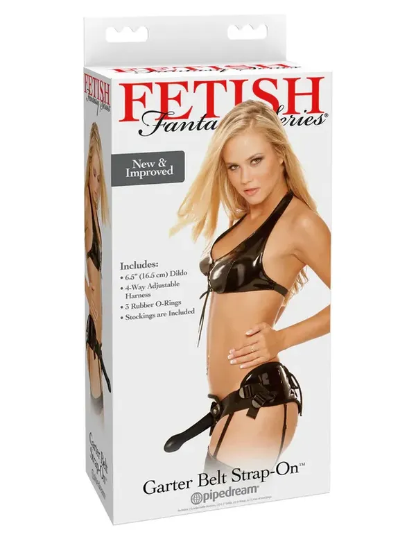 Fetish Fantasy Series Garter Belt Strap-On Black (czarny)