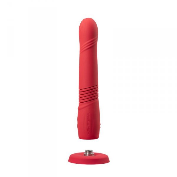 Lovense Gravity - pulsujące i wibrujące dildo z aplikacją (czerwony)