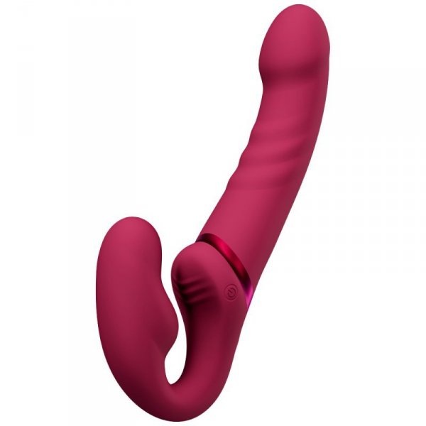 Lovense Lapis - podwójny strap-on (czerwony)