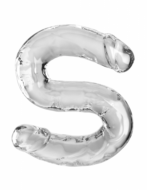 Pipedream King Cock Clear Double Dildo 18 Inch - podwójne dildo (przezroczysty)