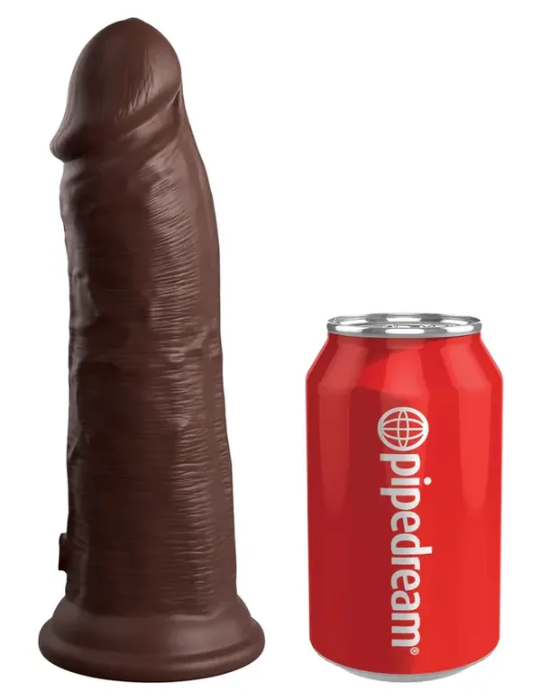 King Cock Dildo Elite 8&quot; Dual Density Silicone Cock Brown - dildo (brązowy)