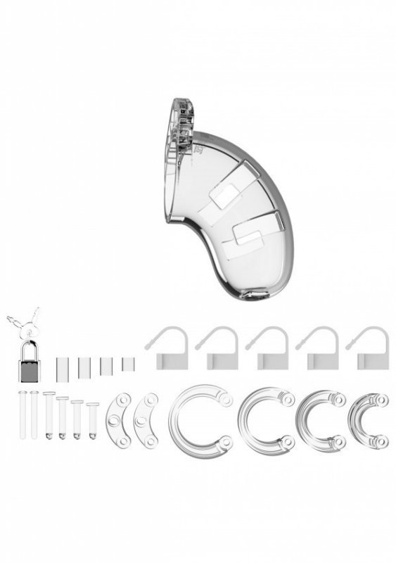ManCage Model 01 Chastity 3.5'' Cock Cage - męski pas cnoty (przezroczysty)