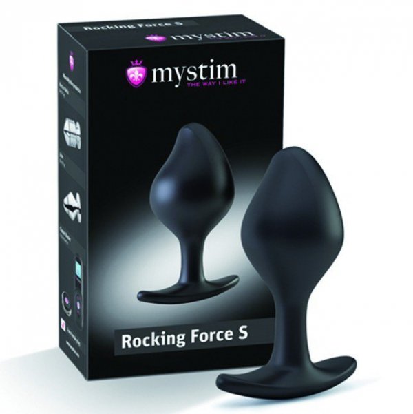 Mystim Rocking Force Buttplug S - korek analny do elektrostymulacji (czarny)