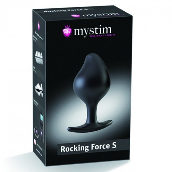 Mystim Rocking Force Buttplug S - korek analny do elektrostymulacji (czarny)