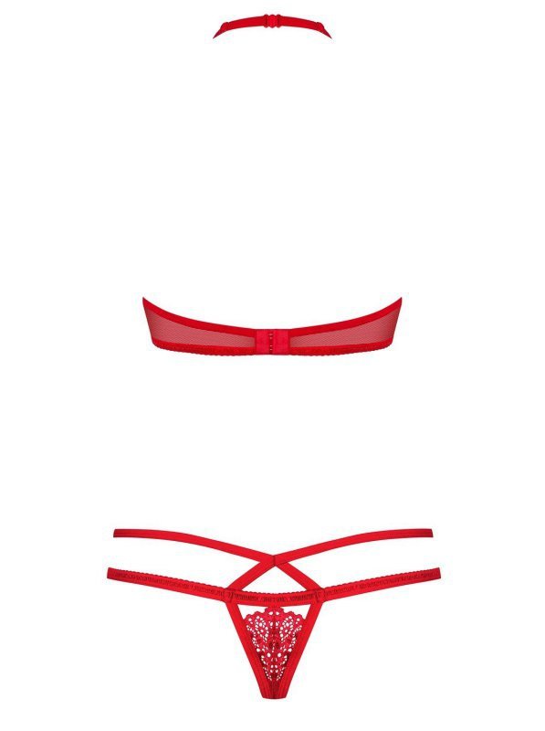 838-SET-3 komplet 2-częściowy czerwony L/XL