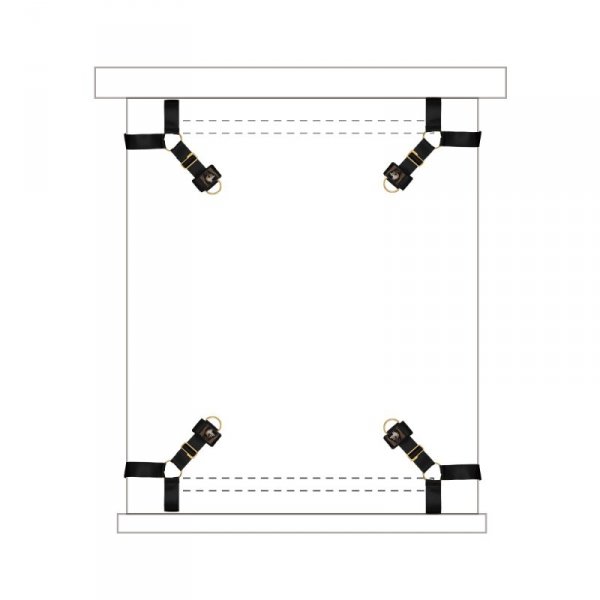 Upko Bed Restraint Strap - zestaw pasów do krepowania (czarny)