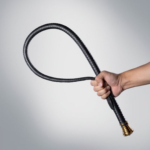 Upko Black Label Collection Whip - skórzany bat (czarny)