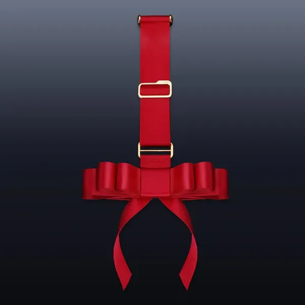 Upko Portable Bowknot Over-the-door Hand Restraint Gear (czerwony)