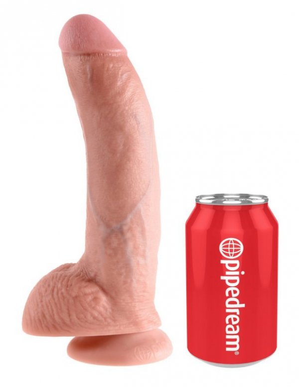 King Cock dildo - 9'' Cock with Balls sztuczny penis (cielisty)