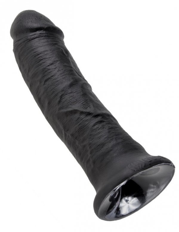 King Cock duże czarne dildo - 8'' Cock sztuczny penis (czarny)