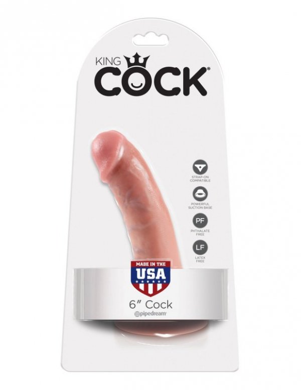 King Cock dildo - 6'' Cock sztuczny penis (cielisty)