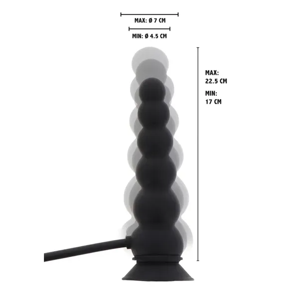 Hidden Desire Extreme Inflatable Suction Base Plug  (czarny)
