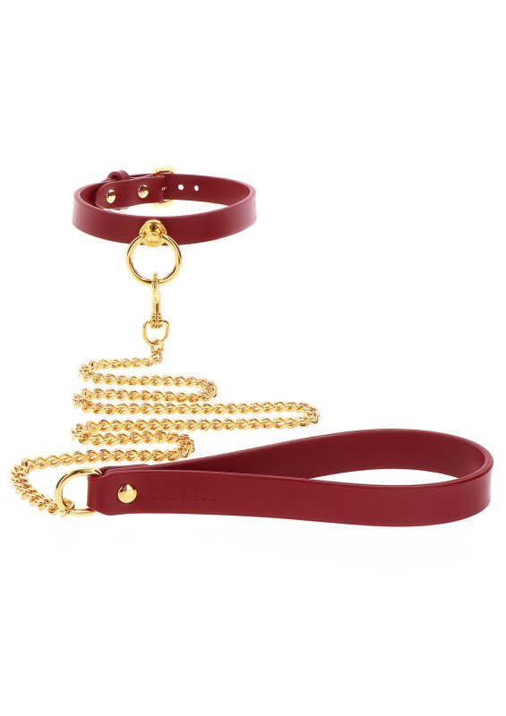 Taboom O-Ring Collar and Chain Leash Red - obroża ze smyczą (czerwony)