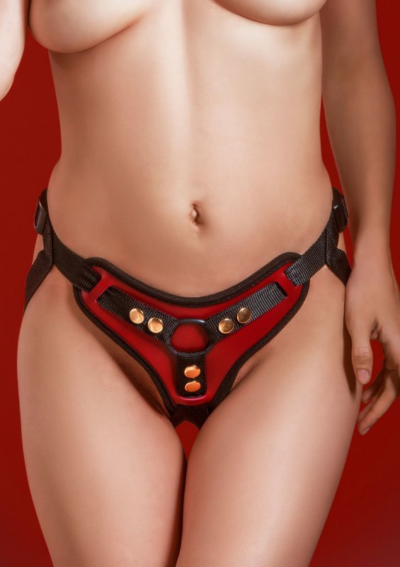 Taboom Strap-On Harness Red - strap on (czerwony)