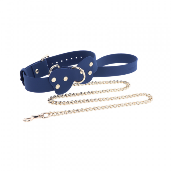 Taboom obróżka ze smyczą Silicone Collar and Leash - obroża i smycz (czarny/złoty)