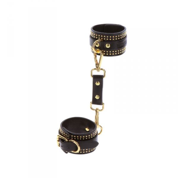 Taboom kajdanki na kostki Vogue Studded Ankle Cuffs Set - wiązanie (czarny)
