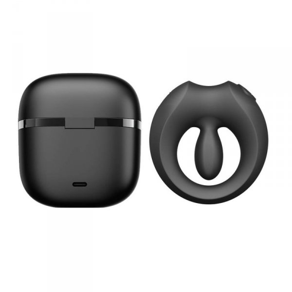 Zalo Apis Obsidian Black - pierścień erekcyjny ze stymulatorem (czarny)