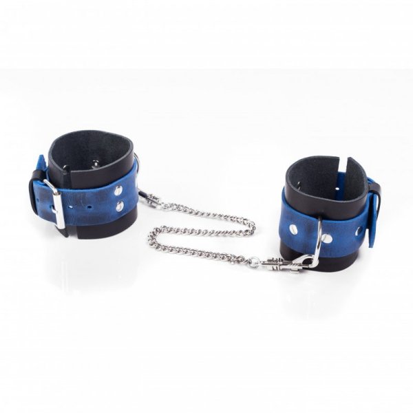 Whips Crazy Horse Blue S – kajdanki rozmiar S (niebieski)