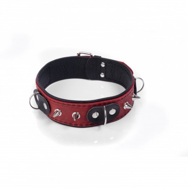 Whips Crazy Horse Blue S - obroża (czerwony)