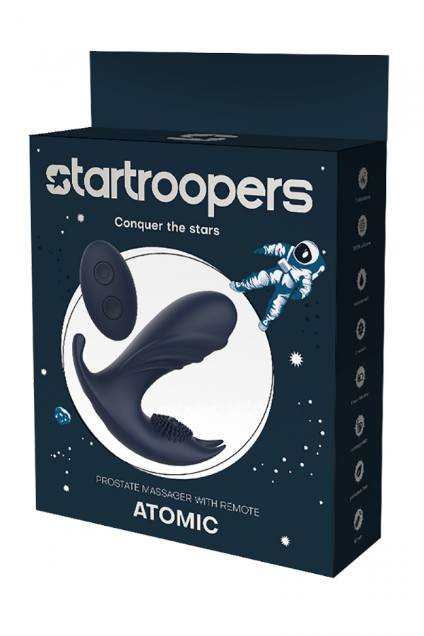 Dream Toys StarTroopers Atomic Prostate Massager with Remote - masażer prostaty (granatowy)