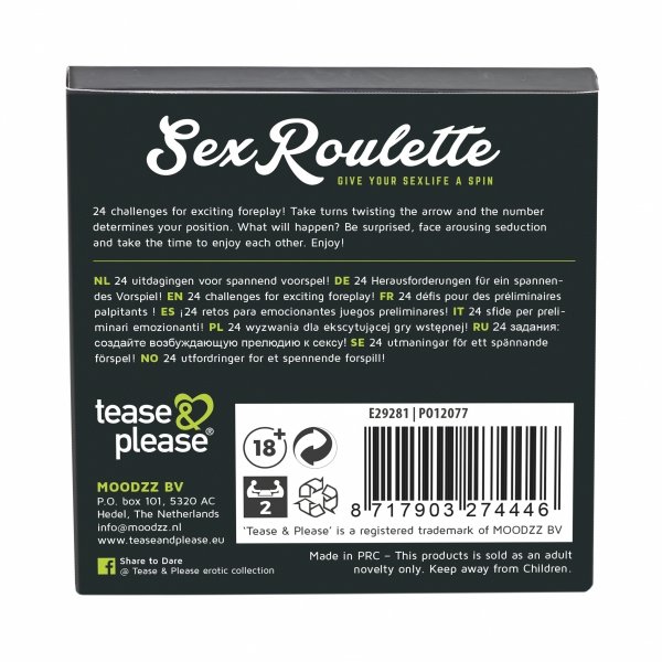 Tease&amp;Please Sex Roulette Foreplay -  gra erotyczna sex ruletka