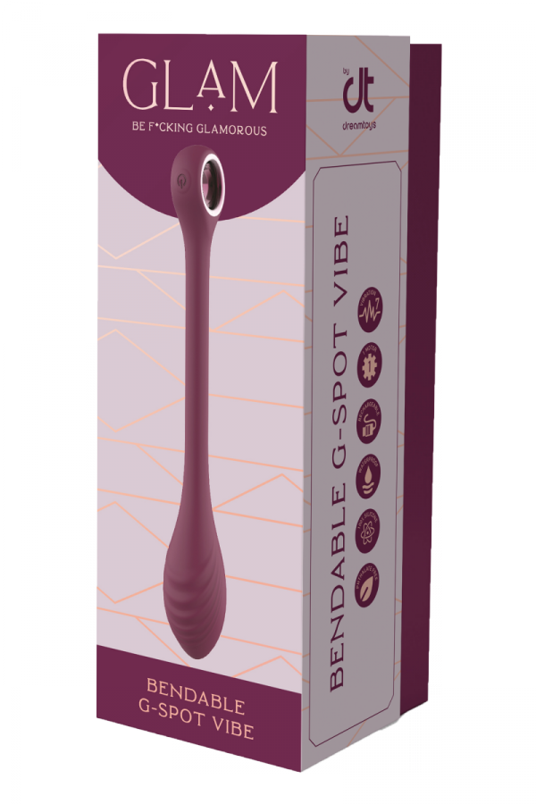 Dream Toys GLAM BENDABLE G-SPOT VIBE - jajko wibrujące (czerwony)