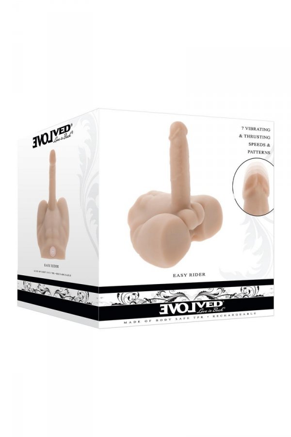 Evolved Torso Easy Rider light - dildo/pulsator (cielisty)