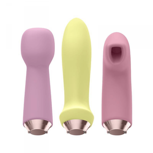 Satisfyer Marvelous Four Air pulse + Vibrator set - zestaw nakładek wibrujących