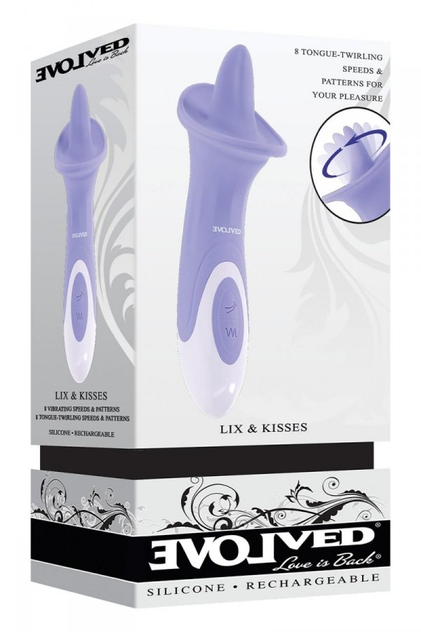 Evolved Lix &amp; Kisses - masażer łechtaczki (fioletowy)