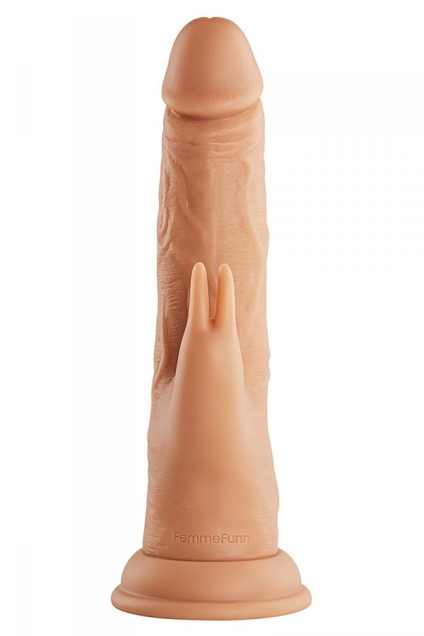 FEMMEFUNN WIRELESS TURBO RABBIT NUDE - dildo z wibracjami (cielisty)