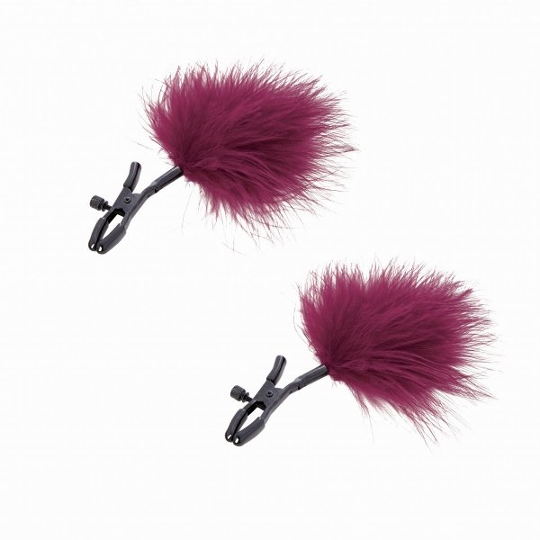 Sportsheets Sex &amp; Mischief Enchanted Feather Nipple Clamps - klipsy na sutki (fioletowy)
