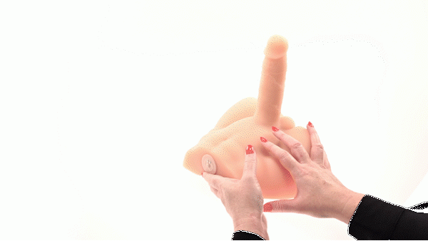 Evolved Torso Easy Rider light - dildo/pulsator (cielisty)
