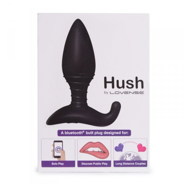 Lovense korek analny z wibracjami - Hush 38 mm (czarny)