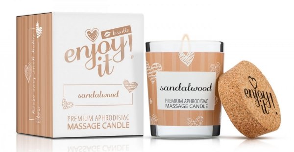 MAGNETIFICO ENJOY IT! Sandalwood - aromatyczna świeczka do masażu (drzewo sandałowe)