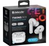 DEFENDER SŁUCHAWKI BLUETOOTH TWINS 903 DOUSZNE BIAŁE 63903