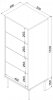 Komoda 4S TRESSE 50x40x125 kaszmir mat