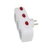 ESPERANZA ROZGAŁĘŹNIK ELEKTRYCZNY 3 GNIAZDA Z WYŁĄCZNIKAMI BIAŁY ELK307W