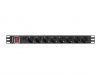 LANBERG LISTWA ZASILAJĄCA RACK PDU 19 (1U, 16A, 8X SHUKO, 2M, CZARNA) PDU-08F-0200-BK