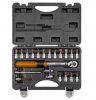 Klucz dynamometryczny dwukierunkowy Neo Tools 1/4, 5-25NM, zestaw 21 szt.