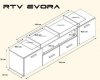 Szafka RTV EVORA 200 sliwa/czarny połysk