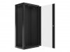 Szafa jednosekcyjna Lanberg WF01-6427-10B (27U; 1300mm / 600mm / 450 mm; wisząca; Szklane; 19''; kolor czarny)