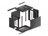 LANBERG SZAFA WISZĄCA RACK 19 9U 600X450 DRZWI METALOWE CZARNA (FLAT PACK) WF01-6409-00B