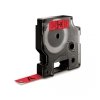 DYMO D1 - Standard Etykiety - Czarny na czerwonym - 12mm x 7m